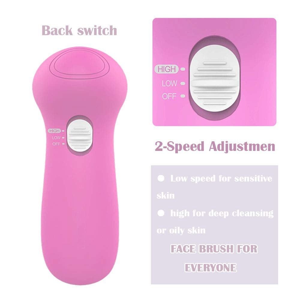 Electric Facial Cleansing Brush Kit – Pink