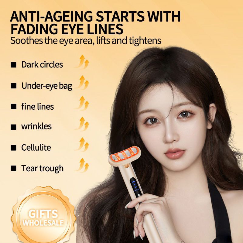 LED Face & Neck Massage Wand – Beige