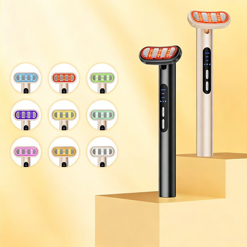 LED Face & Neck Massage Wand – Beige