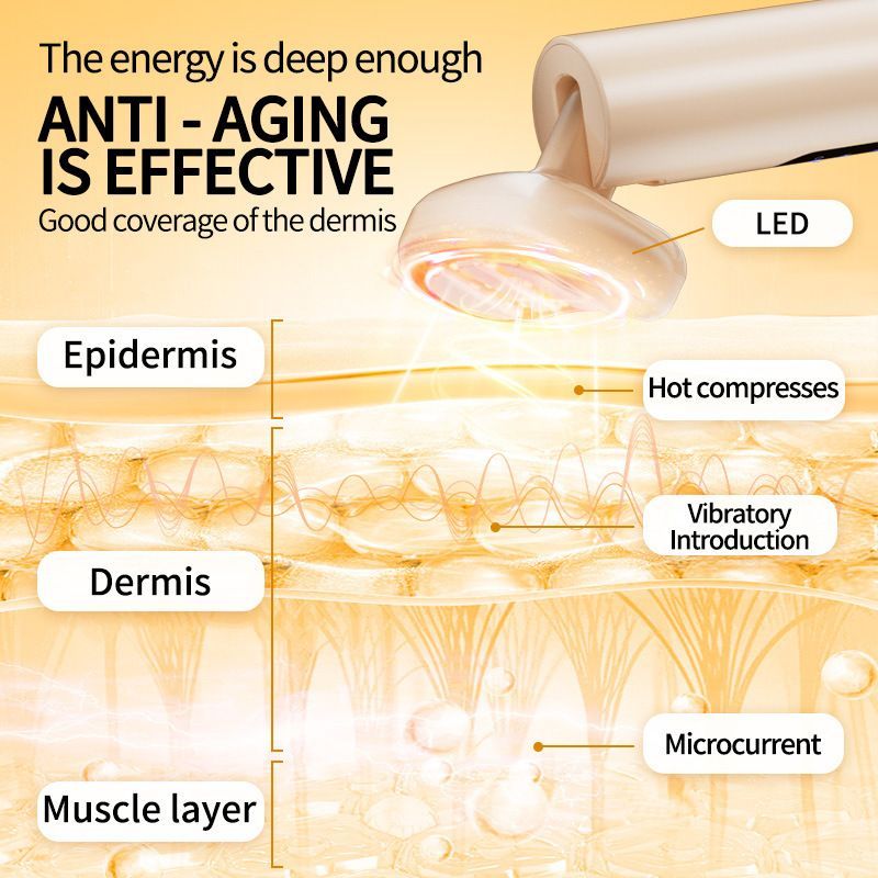 LED Face & Neck Massage Wand – Beige