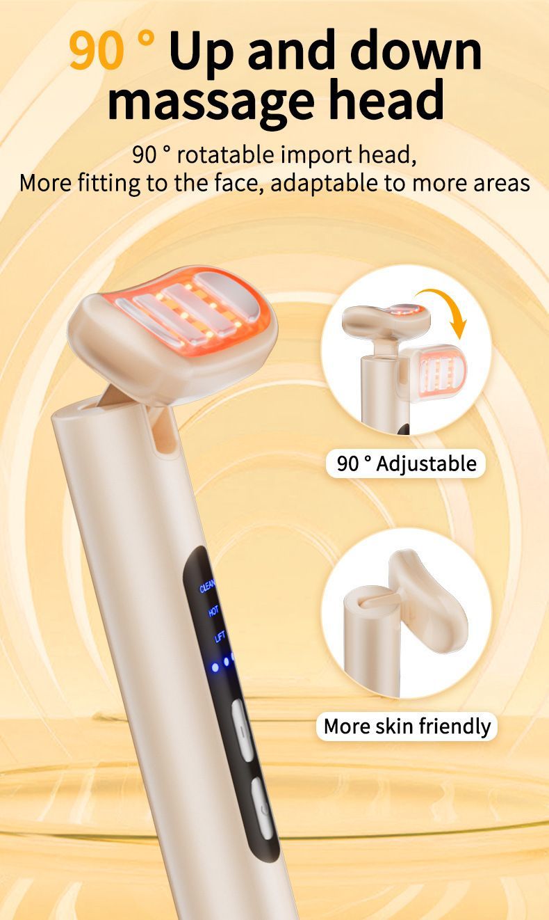 LED Face & Neck Massage Wand – Beige