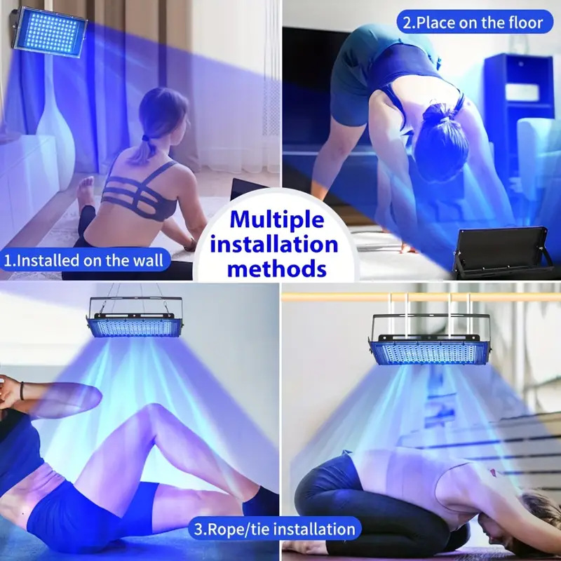 USB-Powered Blue LED Beauty Lamp – Black