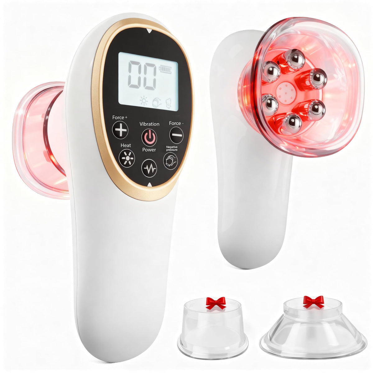 Rechargeable Face & Body Roller Massager – White