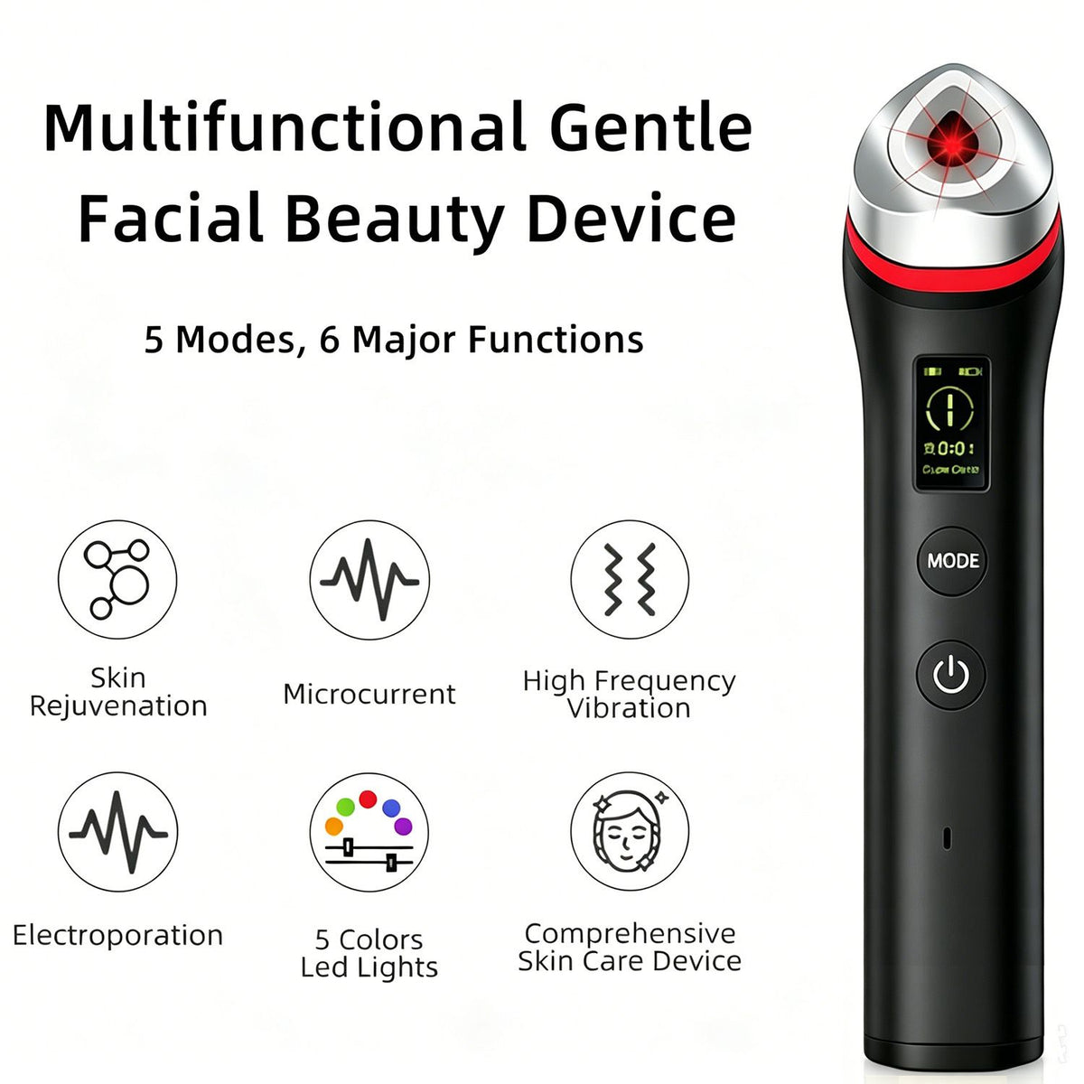LED Facial Beauty Device – Pink