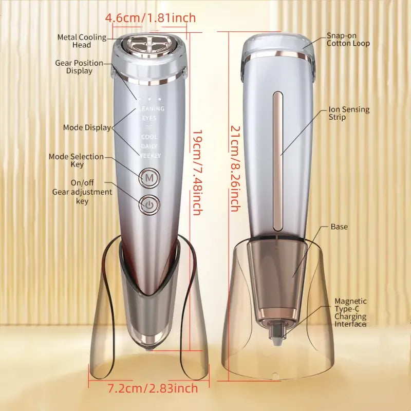 Hot & Cold Facial Beauty Device with Charging Dock – Gradient